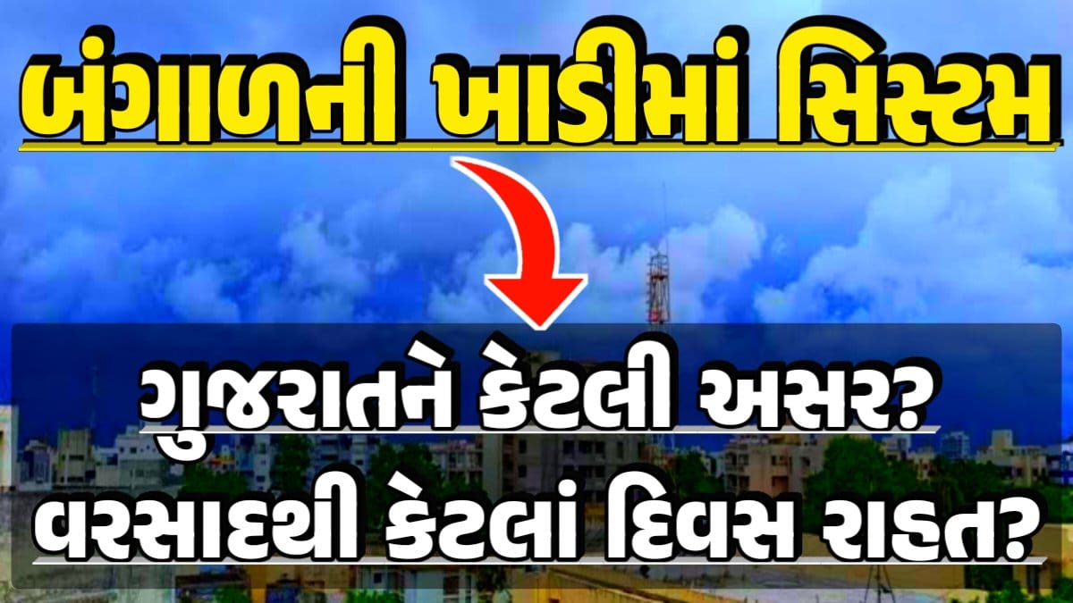 Bay of Bengal Systemt: eavy Rain Forecast: Gujarat Rain Alert Gujarat Rain Forecast Whether News, વરસાદ આગાહી, અંબાલાલ પટેલ, પરેશ ગૌસ્વામી, હવામાનની આગાહી, Gujarat Rain forecast