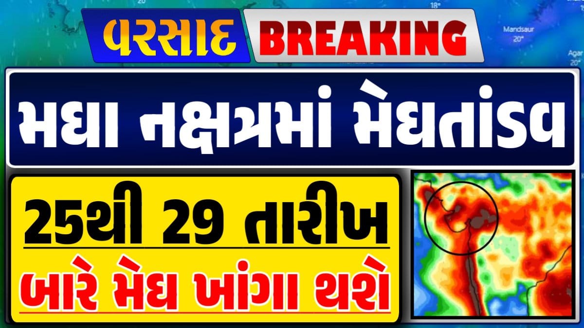 Magha Nakshatra, મઘા નક્ષત્ર, મઘા નક્ષત્ર ૨૦૨૪, Weather Forecast, પરેશ ગોસ્વામી, Ambalal Patel Weather Alert, Prediction of Paresh Goswami, Thunderstorm Forecast Change: Thunderstorm Forecast, Heavy Rain Forecast, Gujarat Rain Alert Gujarat Rain Forecast Whether News, વરસાદ આગાહી, અંબાલાલ પટેલ, પરેશ ગોસ્વામી, હવામાનની આગાહી, Gujarat Rain forecast